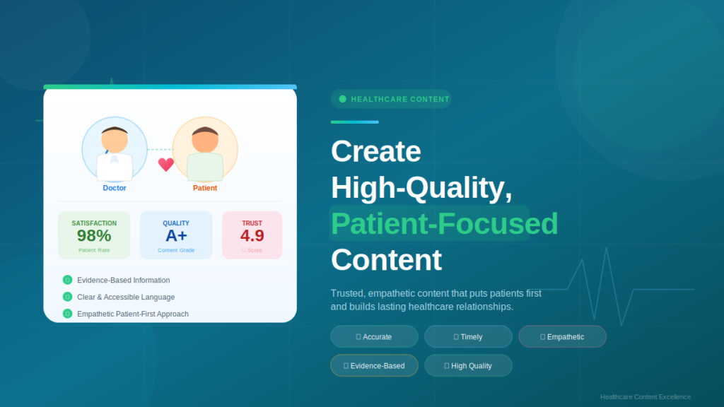 Create High-Quality, Patient-Focused Content
