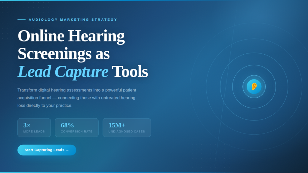 Online Hearing Screenings as Lead Capture Tools