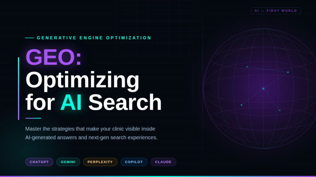 GEO: Optimizing for AI Search Engines and Generative Results