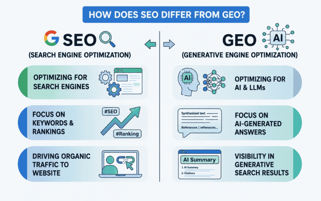 How Does SEO Differ from GEO