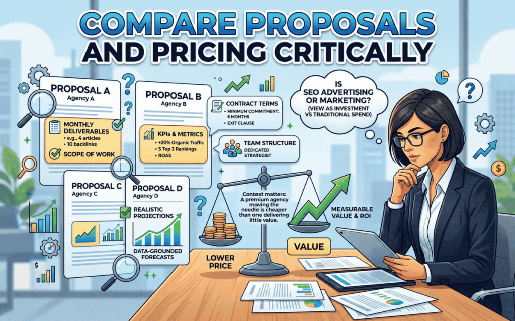 Compare Proposals and Pricing Critically